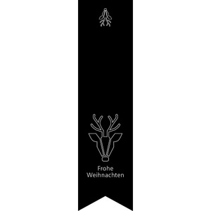undefined, Verschlussetiketten, Frohe Weihnachten, Hirsch, schwarz, VE 200 Stk, LxB 35 x 135 mm, ratioform Verschlussetiketten, Frohe Weihnachten, Hirsch, schwarz, VE 200 Stk, LxB 35 x 135 mm, ab 5 VE