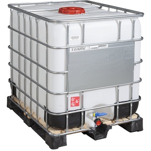 undefined, IBC-Container RECOBULK, UN-Zulassung, auf Holzpalette, NW 225 / NW 50, IBC-Container RECOBULK, UN-Zulassung, Volumen 1000 l, auf Holzpalette, NW Öffnung 225 mm / NW Auslauf 50 mm