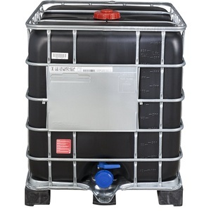 undefined, IBC-Container RECOBULK mit UV-Schutz, UN-Zulassung, auf PE-Palette, NW 150 / NW 80, IBC-Container RECOBULK mit UV-Schutz, UN-Zulassung, Volumen 1000 l, auf PE-Palette, NW Öffnung 150 mm / NW Auslauf 80 mm