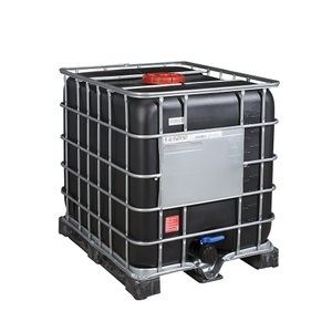 undefined, IBC-Container RECOBULK mit UV-Schutz, UN-Zulassung, auf PE-Palette, NW 225 / NW 80, IBC-Container RECOBULK mit UV-Schutz, UN-Zulassung, Volumen 1000 l, auf PE-Palette, NW Öffnung 225 mm / NW Auslauf 80 mm