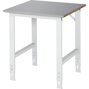RAU, RAU Arbeitstisch, höhenverstellbar, 760 - 1080 mm, Edelstahl-Platte, BxT 750 x 800 mm, RAU Arbeitstisch, höhenverstellbar, Höhe 760 - 1080 mm, Edelstahlplatte, BxT 750 x 800 mm