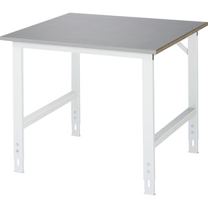 RAU, RAU Arbeitstisch, höhenverstellbar, 760 - 1080 mm, Edelstahl-Platte, BxT 1000 x 1000 mm, RAU Arbeitstisch, höhenverstellbar, Höhe 760 - 1080 mm, Edelstahlplatte, BxT 1000 x 1000 mm