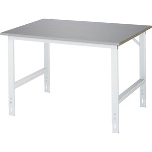 RAU, RAU Arbeitstisch, höhenverstellbar, 760 - 1080 mm, Edelstahl-Platte, BxT 1250 x 1000 mm, RAU Arbeitstisch, höhenverstellbar, Höhe 760 - 1080 mm, Edelstahlplatte, BxT 1250 x 1000 mm