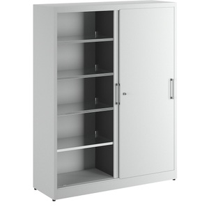 EUROKRAFTbasic, EUROKRAFTbasic Schiebetürenschrank, Stahlkorpus, HxBxT 1950 x 1000 x 500 mm, grau, eurokraft basic Schiebetürenschrank, Stahlkorpus, HxBxT 1950 x 1500 x 500 mm, grau