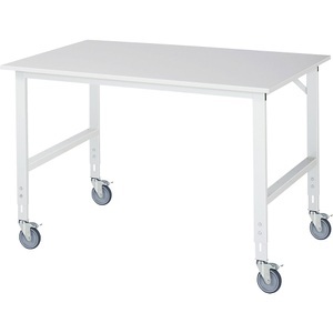 RAU, RAU Fahrbarer Arbeitstisch, Gestell 60 x 30 mm, Platten-BxT 1500 x 1000 mm, Melaminplatte, RAU Fahrbarer Arbeitstisch, Gestell 60 x 30 mm, Platten-BxT 1500 x 1000 mm, Melaminplatte