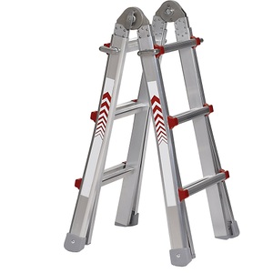 undefined, Teleskop-Klappleiter Steh-, Anlege-, Schiebe- und Treppenleiter in Einem 4 x 3 Sprossen, Teleskop-Klappleiter, Steh-, Anlege-, Schiebe- und Treppenleiter in Einem, 4 x 3 Sprossen