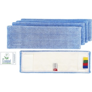 Mikrofaser-Mopp mit ECO-Label, VE 5 Stk, blau / weiß
