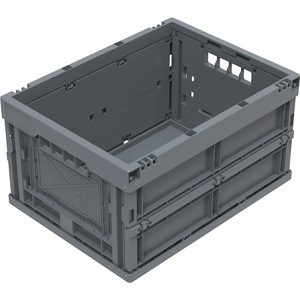 undefined, Faltbox aus recyceltem Regenerat, ohne Deckel, Inhalt 19 l, Faltbox aus recyceltem Regenerat, ohne Deckel, Volumen 19 l