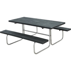 undefined, CLASSIC Kombimöbel, LxT 1770 x 1600 mm, grau, Gruppensitzbank für 6 Personen, LxT 1770 x 1600 mm, ReTex-Planken, grau