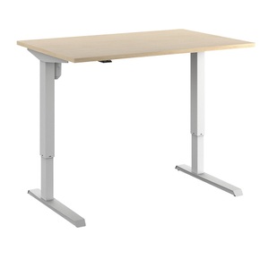 Schreibtisch Venla, elektrische Höhenverstellung, gerade, BxT 1200 x 800 mm, Birke/weiß