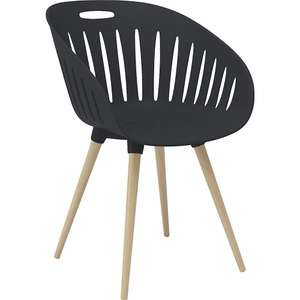 Topstar, Topstar Outdoor-Stuhl, VE 2 Stk, anthrazit, Outdoor-Stuhl Topstar T2023, 2 Stück, ergonomische Kunststoffschale, Füsse ein- und ausdrehbar, anthrazit