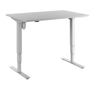 undefined, Schreibtisch Atlanta, elektrische Höhenverstellung, gerade, BxT 1200 x 800 mm, lichtgrau/weiß, Schreibtisch Atlanta, elektrisch höhenverstellbar, gerade, BxT 1200 x 800 mm, lichtgrau/weiß
