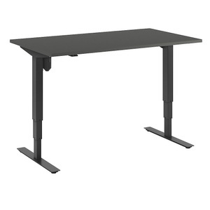 undefined, IBC-Isolierhaube, für 1000-l-IBC, schwarz, Schreibtisch Atlanta, elektrisch höhenverstellbar, gerade, BxT 1400 x 800 mm, dunkelgrau/schwarz