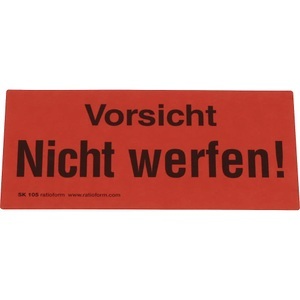 undefined, Warnetiketten, Aufdruck Vorsicht nicht werfen!, VE 1000 Stk, LxB 145 x 70 mm, ratioform Warnetiketten, Aufdruck Vorsicht nicht werfen!, VE 1000 Stk, LxB 145 x 70 mm, ab 10 VE