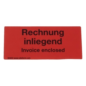 undefined, Warnetiketten, Aufdruck Rechnung inliegend, VE 1000 Stk, LxB 80 x 40 mm, ratioform Warnetiketten, Aufdruck Rechnung inliegend, VE 1000 Stk, LxB 80 x 40 mm, ab 10 VE