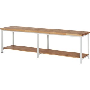 eurokraft pro, eurokraft pro Werkbank, Gestellbauweise, 1 Ablageboden, BxT 3000 x 700 mm, eurokraft pro Werkbank, Gestellbauweise Serie 8000, 1 Ablageboden, BxT 3000 x 700 mm