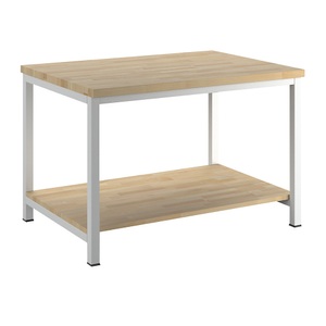 eurokraft pro, eurokraft pro Werkbank, Gestellbauweise, 1 Ablageboden, BxT 1250 x 900 mm, eurokraft pro Werkbank, Gestellbauweise Serie 8000, 1 Ablageboden, BxT 1250 x 900 mm