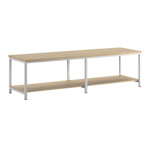 eurokraft pro, eurokraft pro Werkbank, Gestellbauweise, 1 Ablageboden, BxT 3000 x 900 mm, eurokraft pro Werkbank, Gestellbauweise Serie 8000, 1 Ablageboden, BxT 3000 x 900 mm