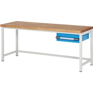 eurokraft pro, eurokraft pro Werkbank, Gestellbauweise, 1 Schublade 150 mm, BxT 2000 x 700 mm, eurokraft pro Werkbank, Gestellbauweise Serie 8000, 1 Schublade 150 mm, BxT 2000 x 700 mm