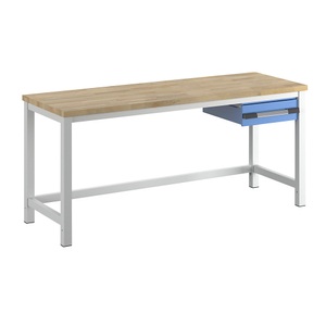 eurokraft pro, eurokraft pro Werkbank, Gestellbauweise, 1 Schublade 150 mm, BxT 2000 x 700 mm, eurokraft pro Werkbank, Gestellbauweise Serie 8000, 1 Schublade 150 mm, BxT 2000 x 700 mm