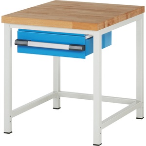 eurokraft pro, eurokraft pro Werkbank, Gestellbauweise, 1 Schublade 150 mm, BxT 750 x 900 mm, eurokraft pro Werkbank, Gestellbauweise Serie 8000, 1 Schublade 150 mm, BxT 750 x 900 mm
