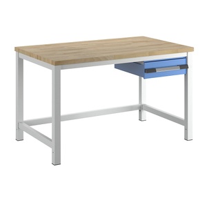 eurokraft pro, eurokraft pro Werkbank, Gestellbauweise, 1 Schublade 150 mm, BxT 1500 x 900 mm, eurokraft pro Werkbank, Gestellbauweise Serie 8000, 1 Schublade 150 mm, BxT 1500 x 900 mm