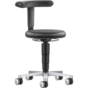 bimos, bimos Labor-Hocker, mit Rollen, Gasfeder mit Ring- und Fußauslösung, Farbring grau, bimos Labor-Sitzmobil mit Flexstütze, mit Rollen, höhenverstellbar, Farbring grau