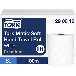 TORK, TORK 290016 Matic® Papierhandtücher Weiß 6 Rl./Pack. 1 Set, Tork Falthandtücher Gerollt Weiss 2-lagig 290016 6 Stück à 408 Blatt