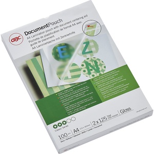 GBC, GBC Laminierfolie DIN A4 125 micron glänzend 100 St., GBC Laminiertasche A4 3200723 glanz, 125my 100 Stk