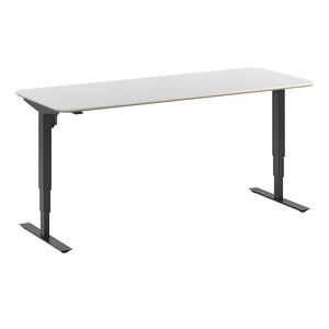 undefined, Schreibtisch Atlanta Trend, elektrisch höhenverstellbar, gerade, abgerundete Ecken, BxT 1800 x 800 mm, weiß/schwarz, Schreibtisch Atlanta Trend, elektrisch höhenverstellbar, gerade, abgerundete Ecken, BxT 1800 x 800 mm, weiß/schwarz