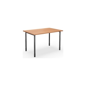 undefined, Mehrzwecktisch DUO-C, gerade Platte, BxT 1200 x 800 mm, Buche, schwarz, Mehrzwecktisch DUO-C, gerade Platte, BxT 1200 x 800 mm, Buche, schwarz