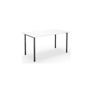 Mehrzwecktisch DUO-C, gerade Platte, BxT 1200 x 800 mm, weiß, schwarz