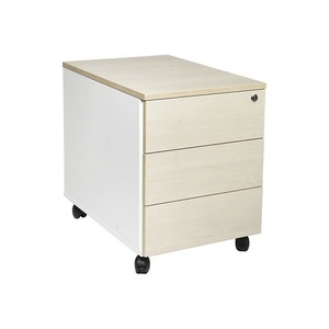 undefined, Rollcontainer Portland, HxBxT 550 x 420 x 600 mm, weiß gebürstet / Birke, Rollcontainer Portland, HxBxT 550 x 420 x 600 mm, weiß gebürstet / Birke
