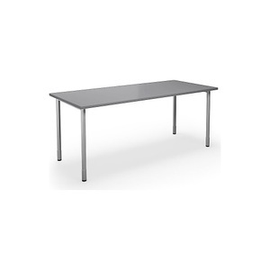 Mehrzwecktisch DUO-C, gerade Platte, BxT 1800 x 800 mm, lichtgrau, silber