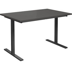 undefined, Mehrzwecktisch DUO-T, gerade Platte, BxT 1200 x 800 mm, dunkelgrau, schwarz, Mehrzwecktisch DUO-T, gerade Platte, BxT 1200 x 800 mm, dunkelgrau, schwarz