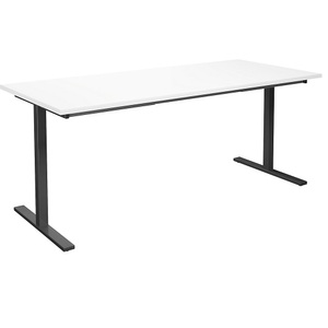 undefined, Mehrzwecktisch DUO-T, gerade Platte, BxT 1800 x 800 mm, weiß, schwarz, Mehrzwecktisch DUO-T, gerade Platte, BxT 1800 x 800 mm, weiß, schwarz