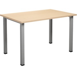 undefined, Mehrzwecktisch DUO-U, gerade Platte, BxT 1200 x 800 mm, Birke, silber, Mehrzwecktisch DUO-U, gerade Platte, BxT 1200 x 800 mm, Birke, silber