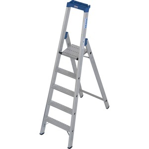 KRAUSE, KRAUSE Alu-Stufenstehleiter, mit R13-Rutschhemmung, einseitig begehbar, 5 Stufen inkl. Plattform, KRAUSE Alu-Stufenstehleiter, mit R13-Rutschhemmung, einseitig begehbar, 5 Stufen inkl. Plattform