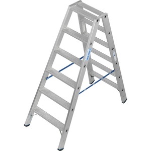 KRAUSE, KRAUSE Alu-Stufenstehleiter, mit R13-Rutschhemmung, beidseitig begehbar, 2x6 Stufen, KRAUSE Alu-Stufenstehleiter, mit R13-Rutschhemmung, beidseitig begehbar, 2x6 Stufen