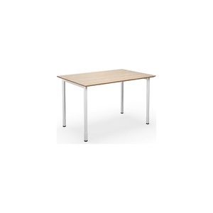 Mehrzwecktisch DUO-C Trend, gerade Platte, BxT 1200 x 800 mm, Eiche, weiß