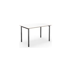 Mehrzwecktisch DUO-C Trend, gerade Platte, abgerundete Ecken, BxT 1200 x 800 mm, weiß, schwarz