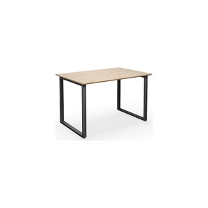 Mehrzwecktisch DUO-O Trend, gerade Platte, BxT 1200 x 800 mm, Eiche, schwarz