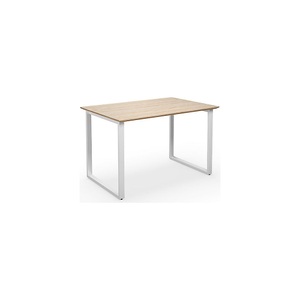 Mehrzwecktisch DUO-O Trend, gerade Platte, BxT 1200 x 800 mm, Eiche, weiß
