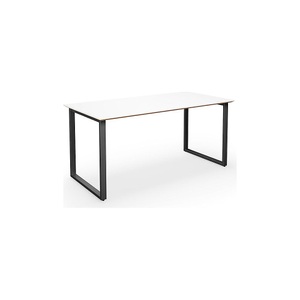 Mehrzwecktisch DUO-O Trend, gerade Platte, BxT 1600 x 800 mm, weiß, schwarz