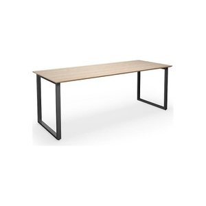 Mehrzwecktisch DUO-O Trend, gerade Platte, BxT 1800 x 800 mm, Eiche, schwarz