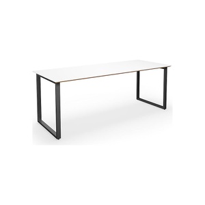 Mehrzwecktisch DUO-O Trend, gerade Platte, BxT 1800 x 800 mm, weiß, schwarz