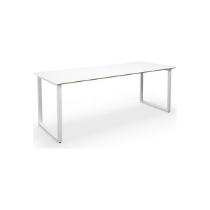 Mehrzwecktisch DUO-O Trend, gerade Platte, BxT 2000 x 800 mm, weiß, weiß