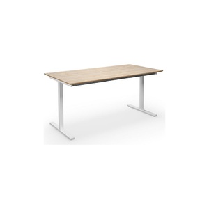 Mehrzwecktisch DUO-T Trend, gerade Platte, BxT 1400 x 800 mm, Eiche, weiß