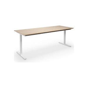 Mehrzwecktisch DUO-T Trend, gerade Platte, BxT 1800 x 800 mm, Eiche, weiß