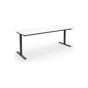 Mehrzwecktisch DUO-T Trend, gerade Platte, BxT 2000 x 800 mm, weiß, schwarz